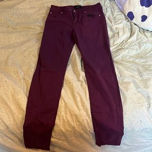 Purple skinny jeans